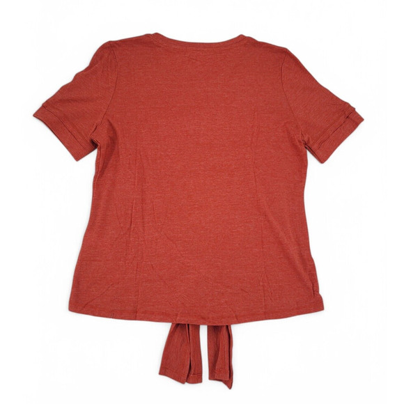B.O.G. Collective Women’s Tie-Front T-Shirt Medium Orange Boho Festival‎ - Picture 4 of 5